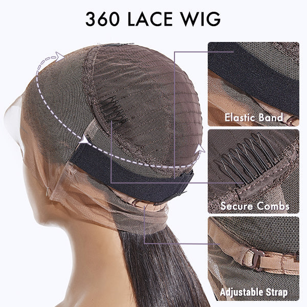 VIP Discount | 360 Lace Pre-Plucked Long Wig 100% Human Hair (Body Wave / Straight)