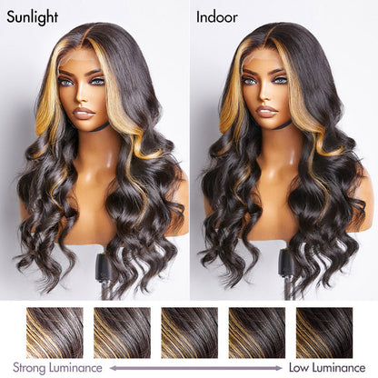 VIP Discount | Face-framing Blonde Highlight Layered Cut Loose Body Wave 5x5 Closure Undetectable HD Lace Wig