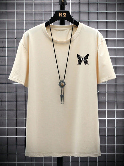 Manfinity EMRG Men Butterfly Slogan Graphic Tee