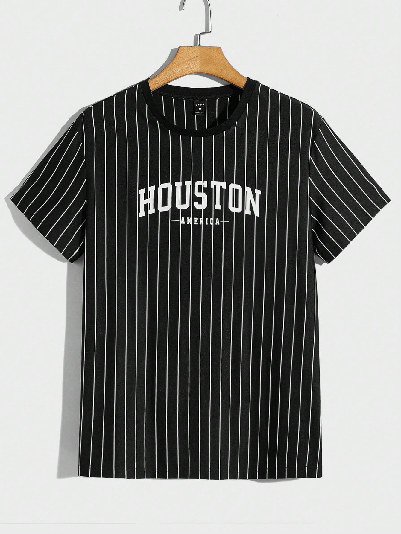 Manfinity Sporsity Men Striped Letter Graphic Tee