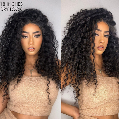 VIP Discount | Breathable Deep Wave 4x4 Closure Lace Glueless Mid Part Long Wig 100% Human Hair