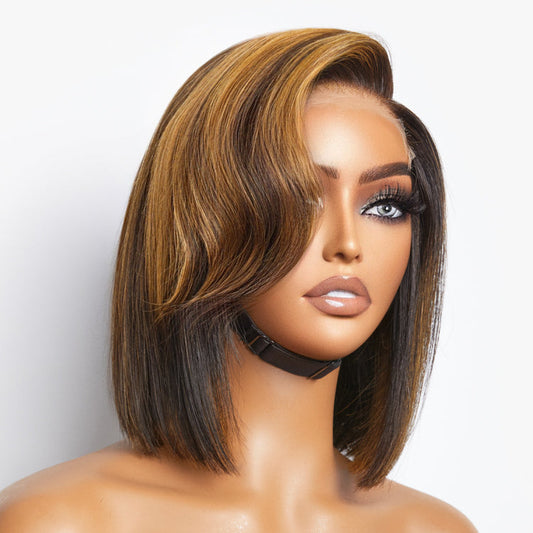 VIP Discount | Limited Design | Mix Ombre Highlights Glueless 5x5 Closure HD Lace Bob Wig