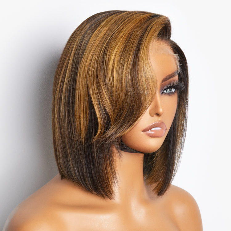 VIP Discount | Limited Design | Mix Ombre Highlights Glueless 5x5 Closure HD Lace Bob Wig