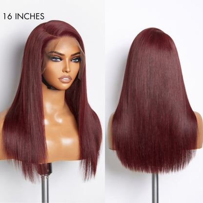 VIP Discount | Reddish Bronze C Part Multiplicity Styling Straight Glueless 13x6 Frontal Lace Ear-to-ear Wig