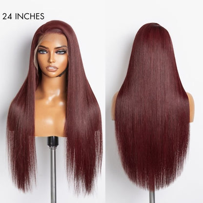 VIP Discount | Reddish Bronze C Part Multiplicity Styling Straight Glueless 13x6 Frontal Lace Ear-to-ear Wig