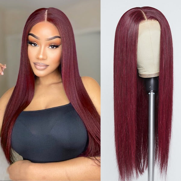 Points Rewards | Mystery Mulberry Silky Straight 4x4 Closure Lace Glueless Wig