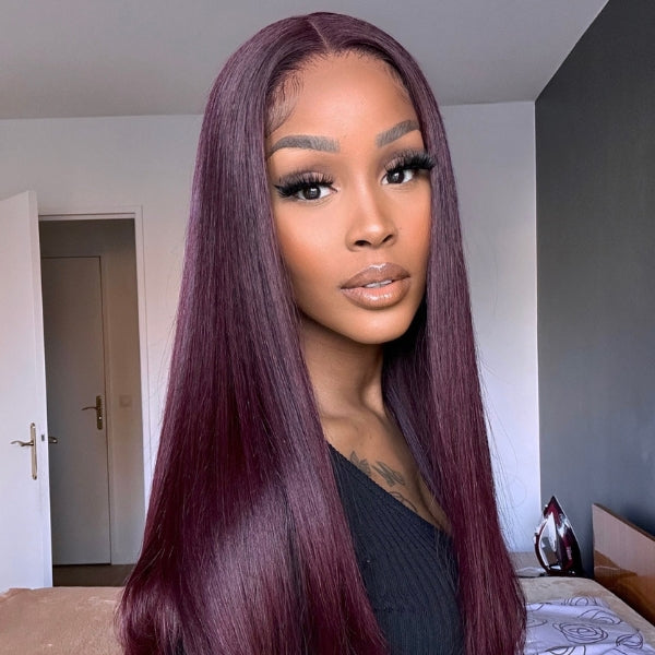 Points Rewards | Mystery Mulberry Silky Straight 4x4 Closure Lace Glueless Wig