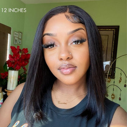 Newbie Only | Effortless Straight 4x4 Closure Lace Glueless Mid Part Long Wig 100% Human Hair