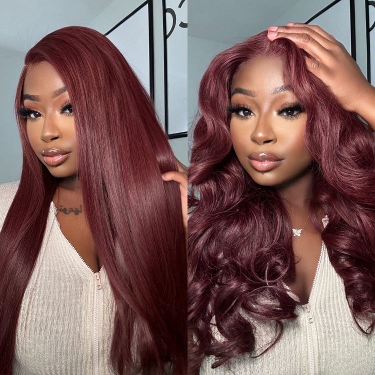 VIP Discount | Reddish Bronze C Part Multiplicity Styling Straight Glueless 13x6 Frontal Lace Ear-to-ear Wig