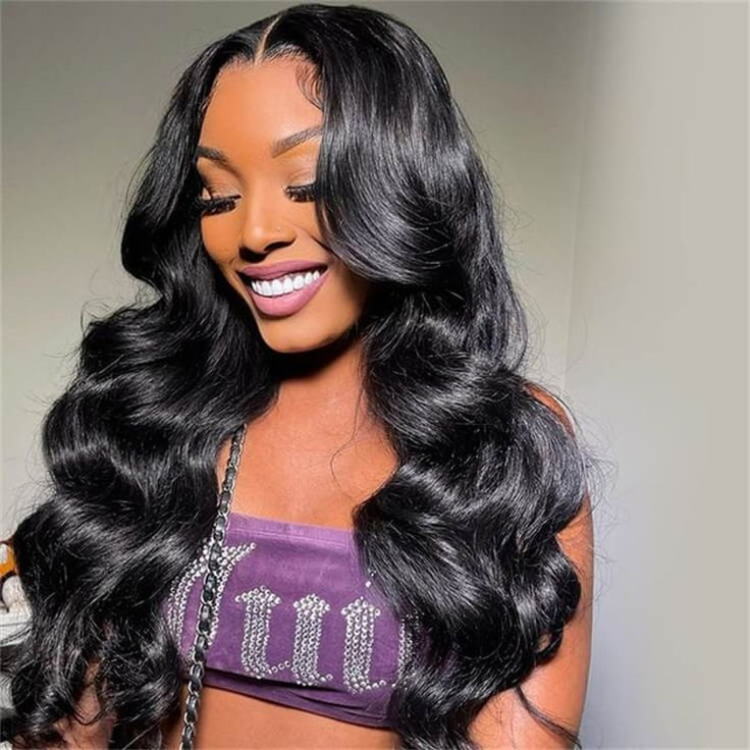 【18 inches = $239.9】200% Mega Density | Natural Black Body Wave 5x5 Closure Lace Glueless Long Wig 100% Human Hair