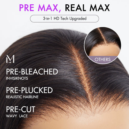 Win Back | PreMax Wigs | Super Natural Hairline Silky Blunt Cut Glueless 13x4 Frontal Lace Human Hair Short Bob Wig