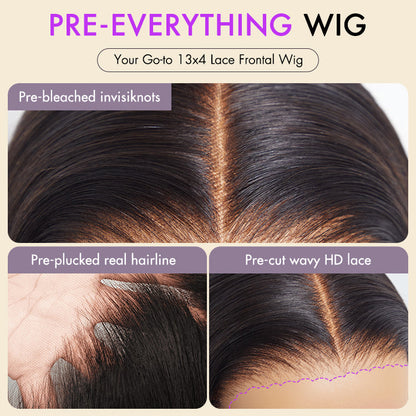 Win Back | PreMax Wigs | Super Natural Hairline Silky Blunt Cut Glueless 13x4 Frontal Lace Human Hair Short Bob Wig