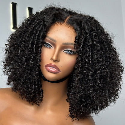 Exclusive Discount | Gorgeous Natural Coily Curl Glueless 5x5 Closure HD Transparent Lace Wig Breathable Cap