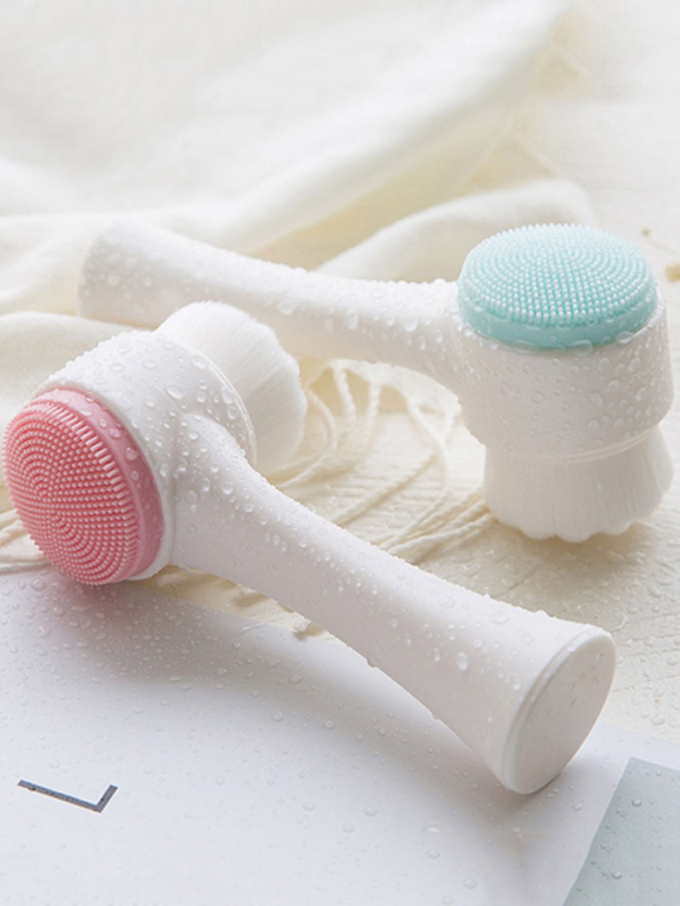 2 In 1 Face Cleansing Brush 1pc Facial Cleansing Exfoliating Brush With Ultra Fine Soft Pore Deep Cleansing Silicone Double Side Face Wash Scrub Brush For Massaging Skincare Makeup Removal Random Color - Healthier Me Beauty, LLC