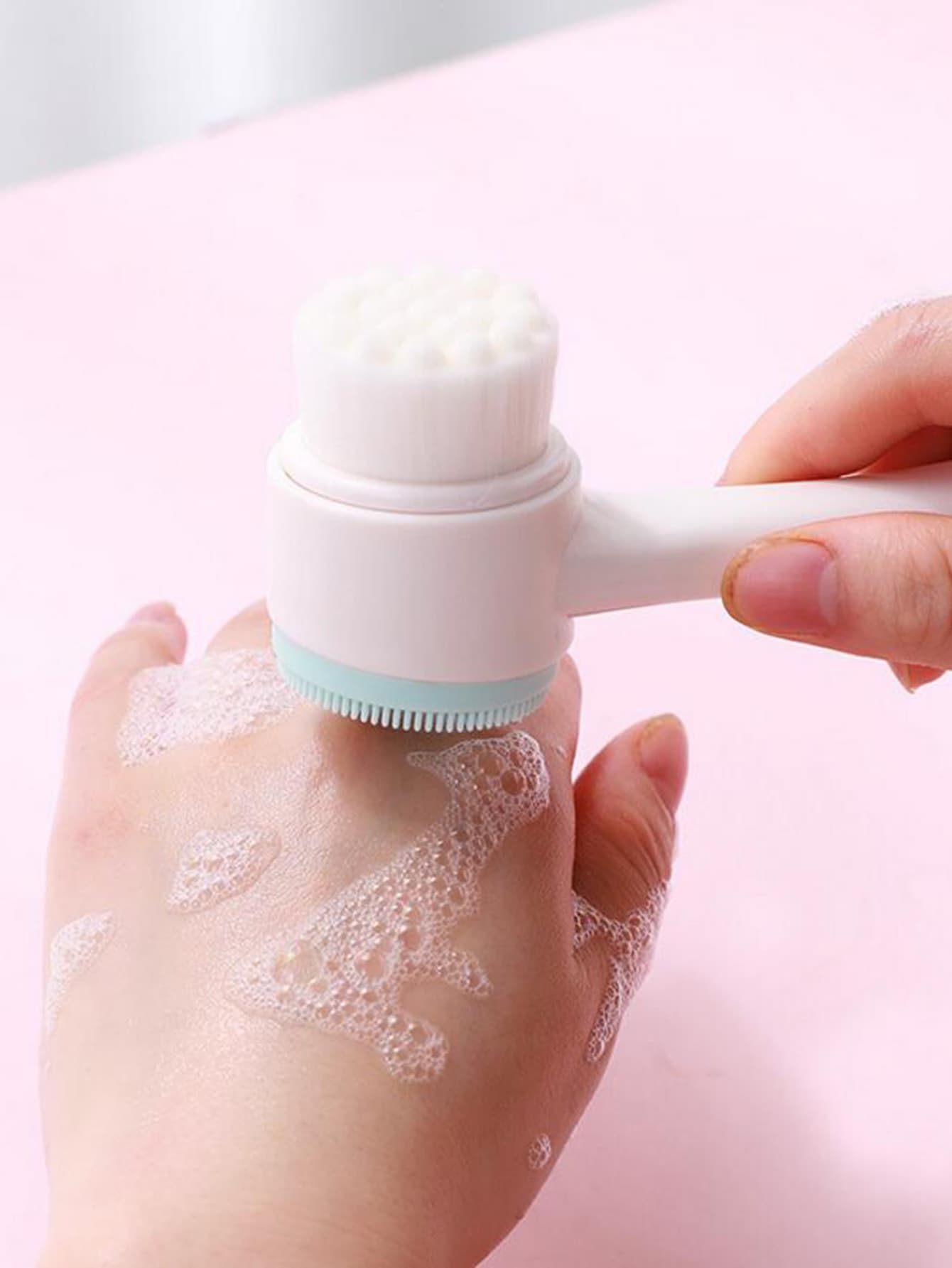 2 In 1 Face Cleansing Brush 1pc Facial Cleansing Exfoliating Brush With Ultra Fine Soft Pore Deep Cleansing Silicone Double Side Face Wash Scrub Brush For Massaging Skincare Makeup Removal Random Color - Healthier Me Beauty, LLC