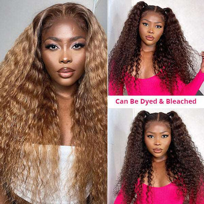 #27 Bundles With Closure Virgin Human Hair Deep Wave 3 Bundles With 4x4 Closure - Healthier Me Beauty, LLC