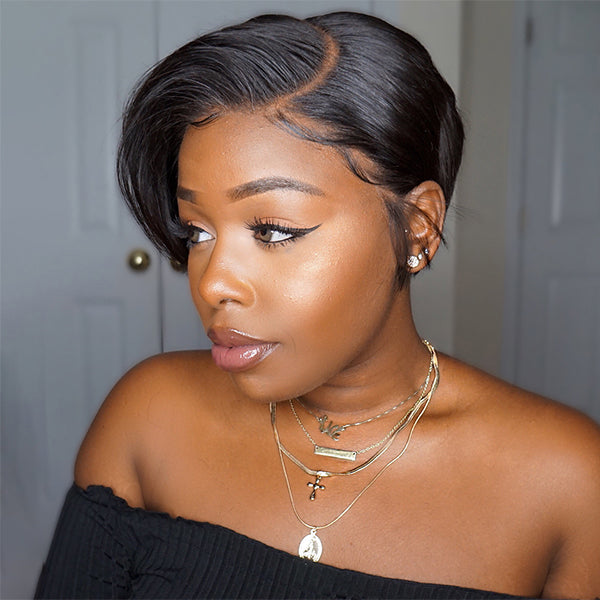 Win Back | Mature Boss Style Affordable Pre-styled Short Pixie Cut Undetectable Invisible Lace Wig