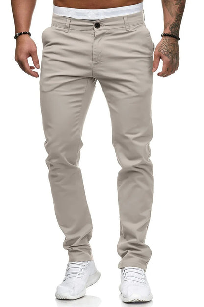 Autumn Mens Pants Cotton Casual Stretch Male Trousers