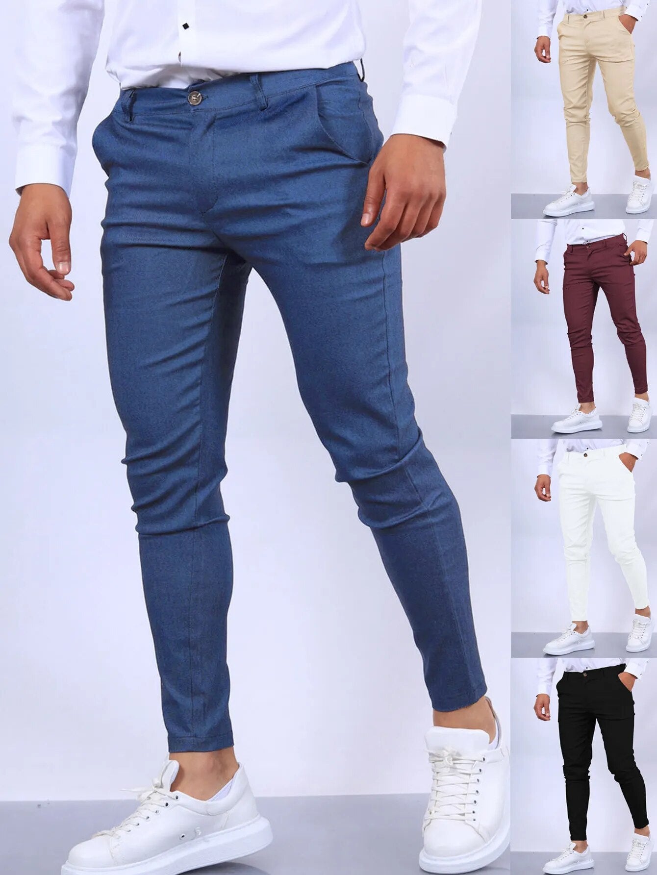 Solid Color Fashion Men's Pants