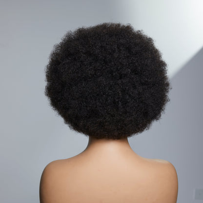 Points Rewards | Retro & Vintage | Ultra Natural Afro Curl 13X2 Frontal Lace Short Wig 100% Human Hair