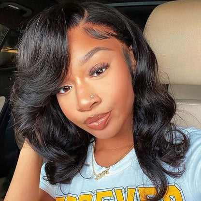 Glueless Body Wave Wig 5x5 HD Lace Wig Short Bob Wigs Pre Cut Wear and Go Wigs