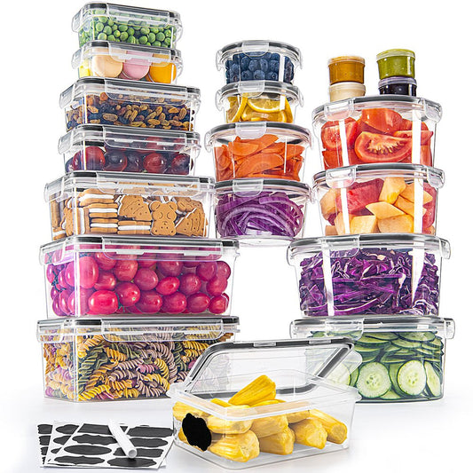 44 Pcs BPA Free Food Storage Containers with Upgraded Snap Locking Lids, Meal Prep Containers Set - Airtight Tupperware Lunch Containers, Microwave, Freezer and Dishwasher Safe