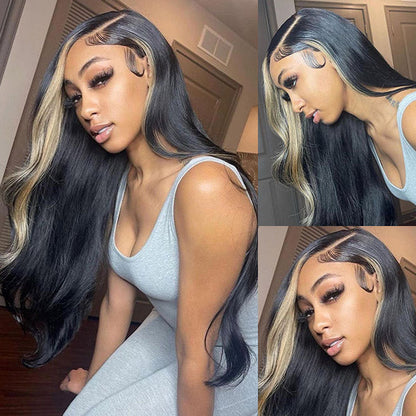 Black and Blonde Bundles with Closure Ombre Body Wave Hair with 4x4 Lace Closure - Healthier Me Beauty, LLC