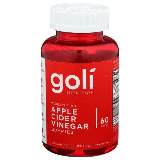 GOLI NUTRITION: Apple Cider Vinegar Gummy, 60 pc - Healthier Me Beauty, LLC