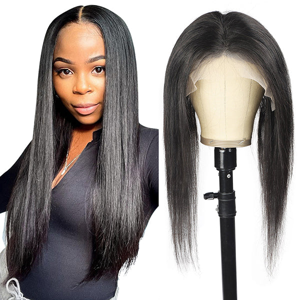 Straight Human Hair 13x4 Lace Front Pre Plucked With Natural Hairline - Healthier Me Beauty, LLC
