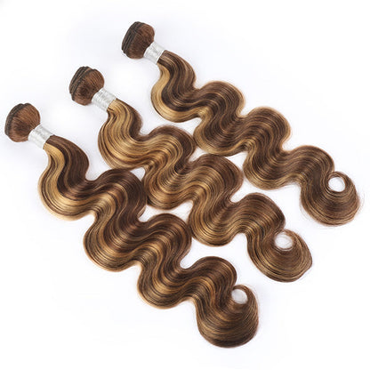 Honey Blonde Highlight Bundles with HD Lace Frontal Malaysian Body Wave Human Hair - Healthier Me Beauty, LLC