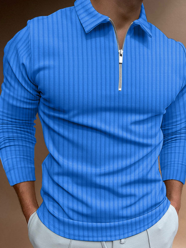 Men's Slim-fit Polo Strip Shirt