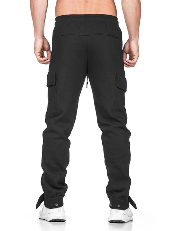Casual sports trousers slim fit large size outdoor splicing running stretch skinny pants