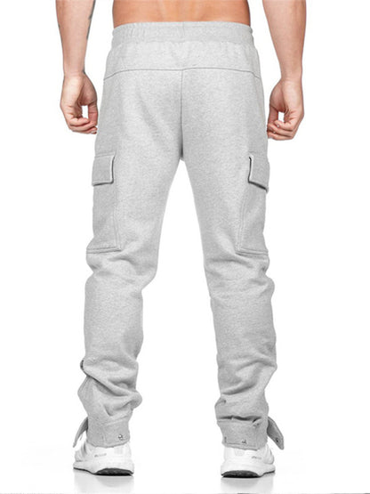Casual sports trousers slim fit large size outdoor splicing running stretch skinny pants
