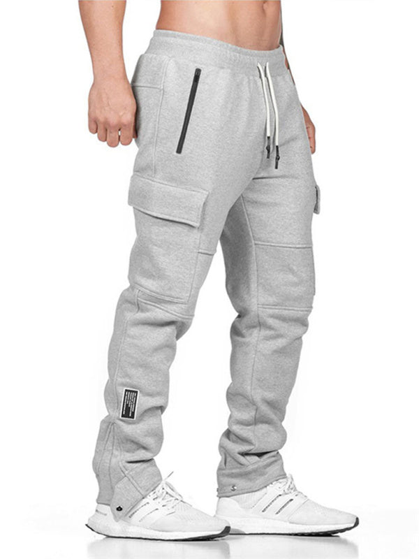 Casual sports trousers slim fit large size outdoor splicing running stretch skinny pants