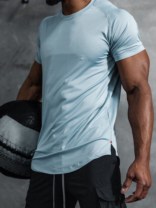 Men's Solid Color Dry Sense Short-Sleeve Shirt