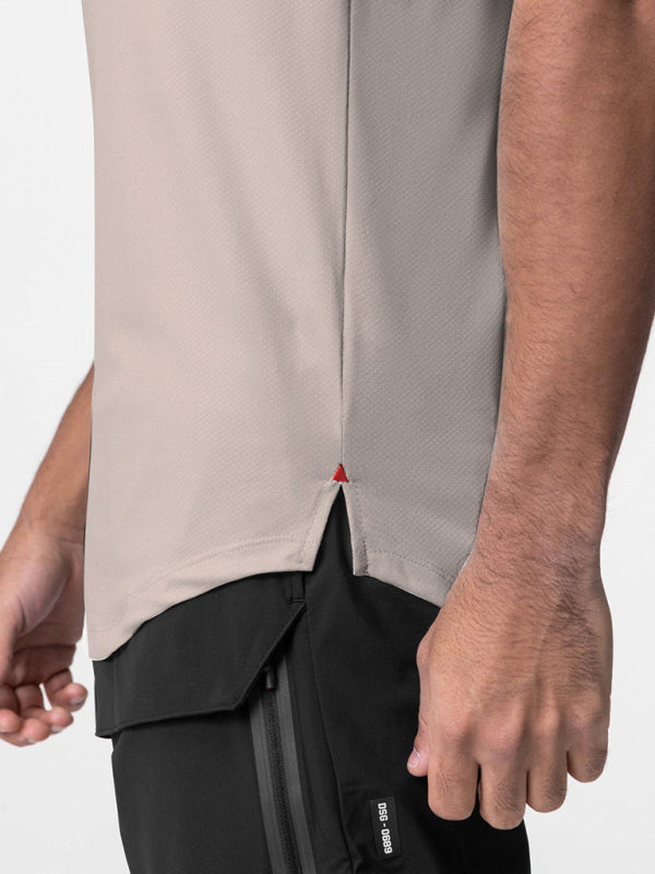 Men's Solid Color Dry Sense Short-Sleeve Shirt