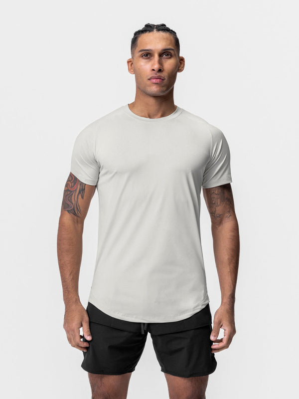 Men's Solid Color Dry Sense Short-Sleeve Shirt