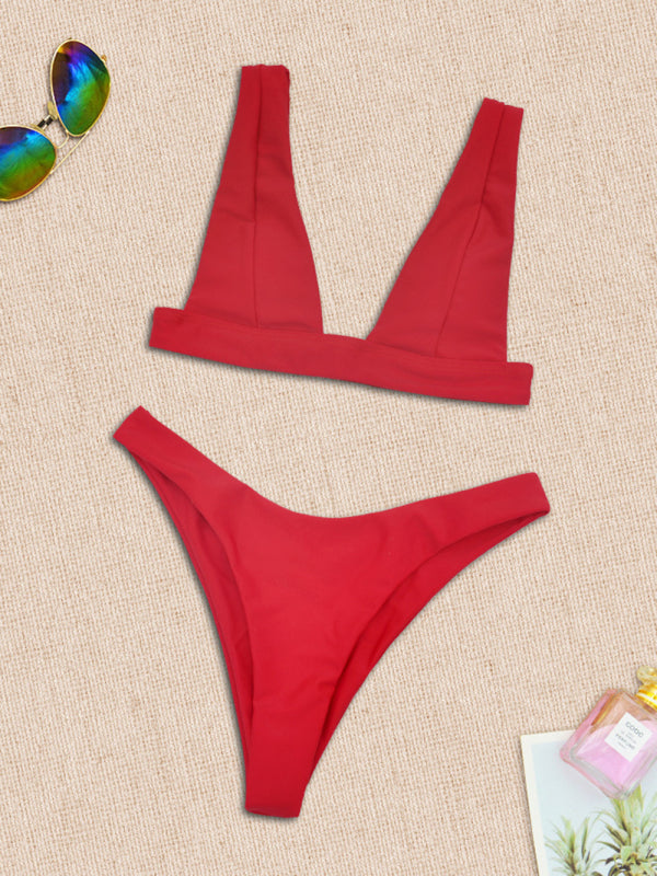 Women's High Waist Bikini Bottom And Push Up Bikinis Top Set - Healthier Me Beauty, LLC