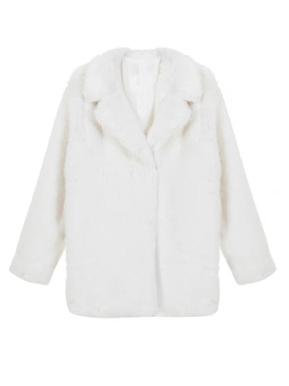 New women's suit collar mid-length coat