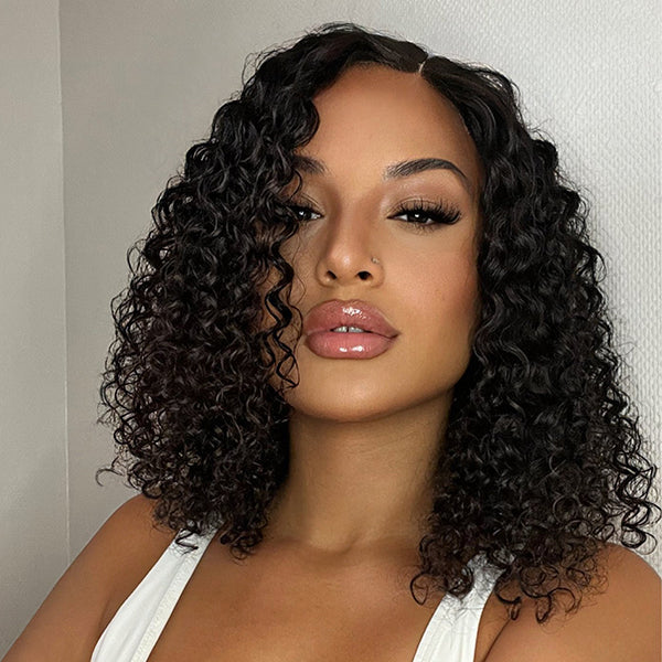 Lucky Draw  | Glueless Short Deep Wave Bob Minimalist Lace Wig 100% Human Hair
