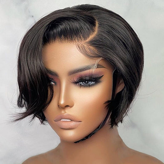 VIP Discount | Mature Boss Style Affordable 5x5 Closure Lace Short Pixie Cut Wig 100% Human Hair