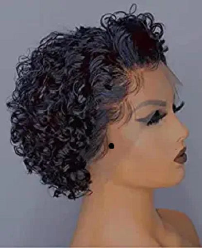 Short Curly Lace Front Wig - Healthier Me Beauty, LLC