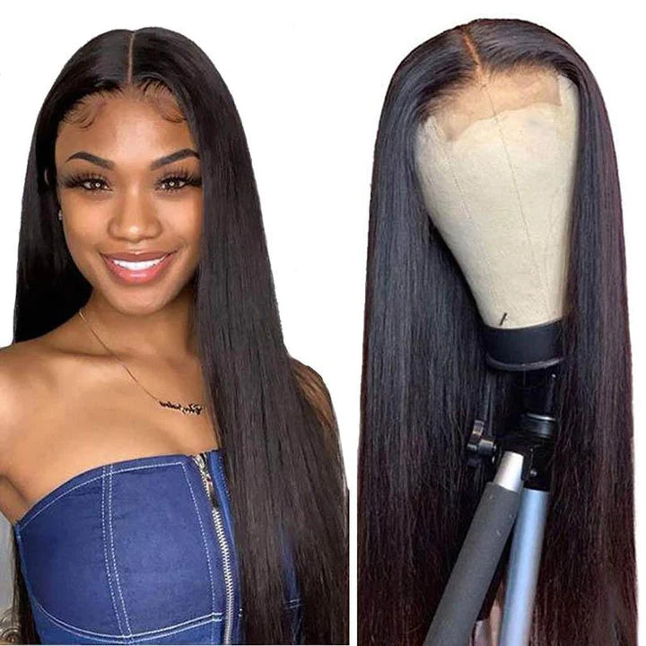 Straight Transparent Closure Wig