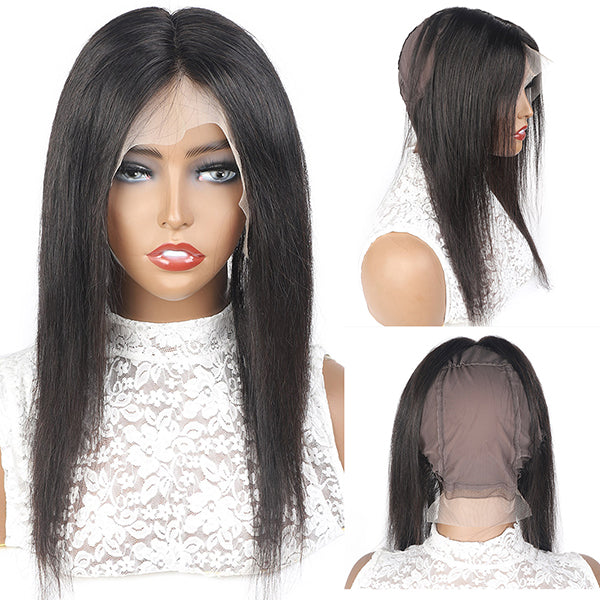 Straight Human Hair 13x4 Lace Front Pre Plucked With Natural Hairline - Healthier Me Beauty, LLC