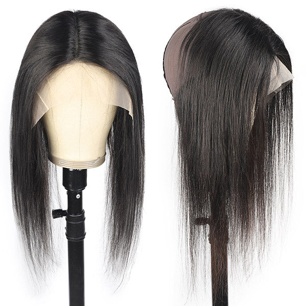 T Lace Closure Straight Human Hair Middle Part Frontal Closure - Healthier Me Beauty, LLC