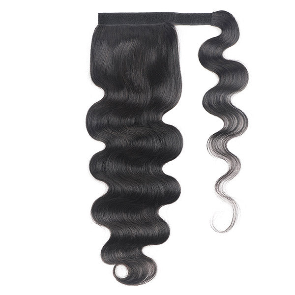 Body Wave Ponytail Virgin Human Hair Wrap Around Hair Extensions Pony Tail - Healthier Me Beauty, LLC