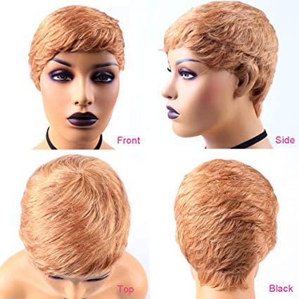 Wavy Wigs Layered Short Human Hair - Healthier Me Beauty, LLC